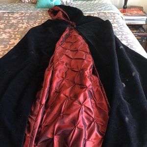 Floor length hooded cape